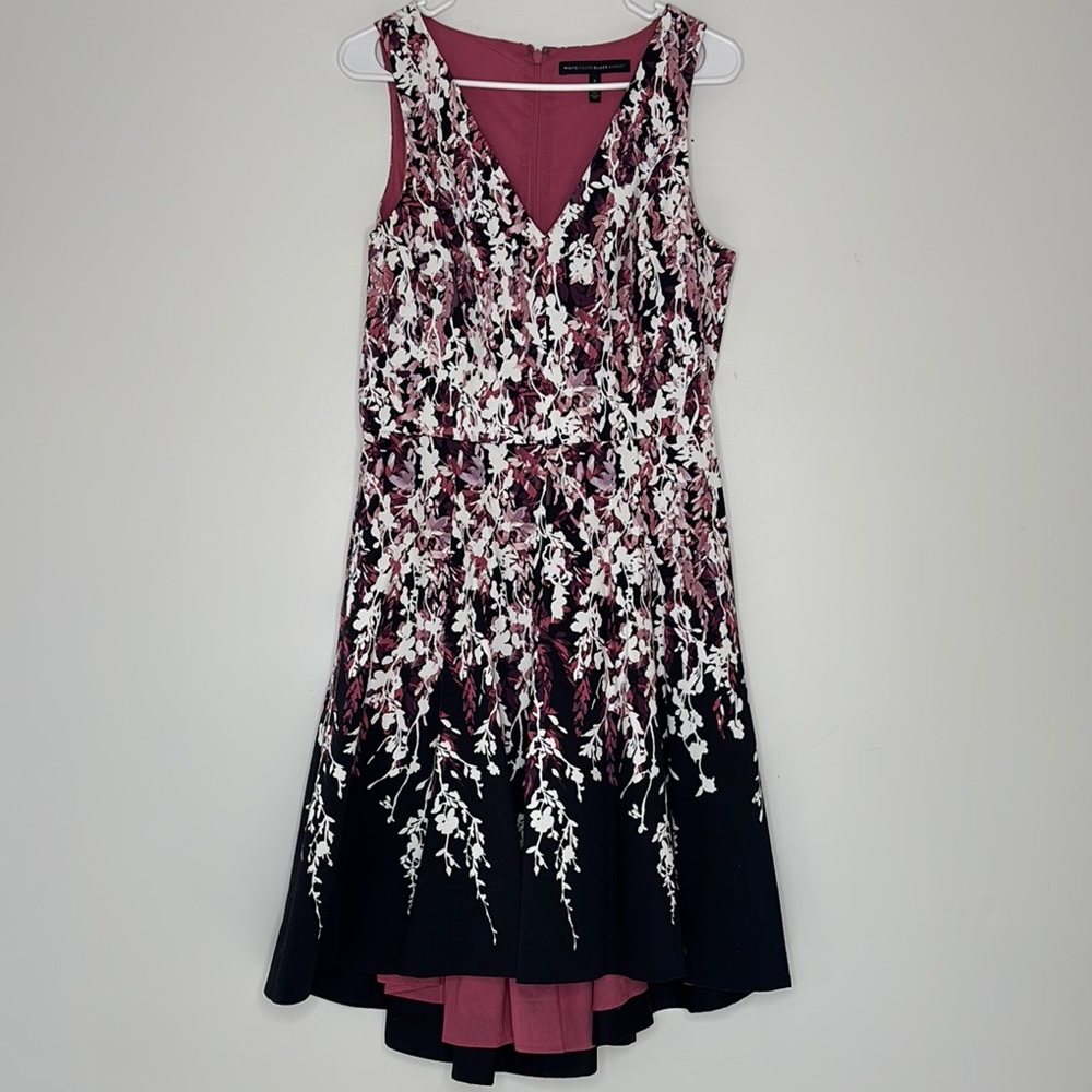 Floral Sleeveless Dress - Black and Pink